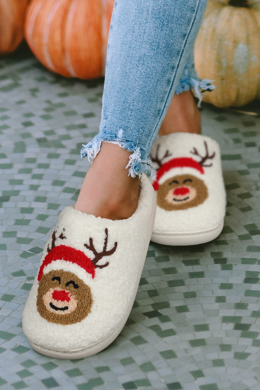 Christmas discount plush slippers