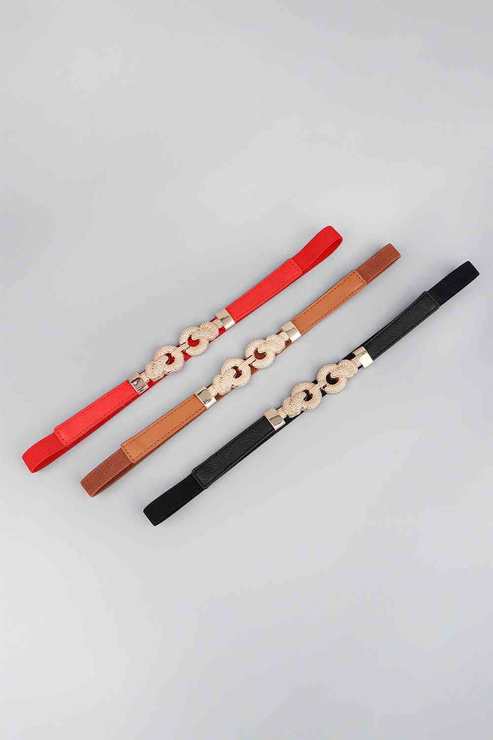 Luxe Loom: Zinc Alloy Buckle PU Leather Belt